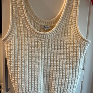 Madewell Ivory Textured Knit Tank
